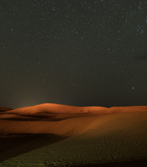 Noche en el desierto del Sahara